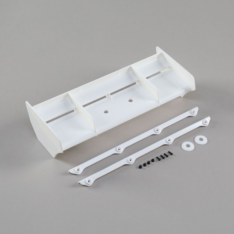TLR240011 Team Losi Racing Wing, White, IFMAR