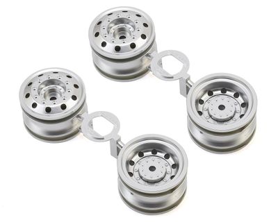 TAM51588 Tamiya TT-01 Type-E Racing Truck Wheels (Matte Chrome) (4)