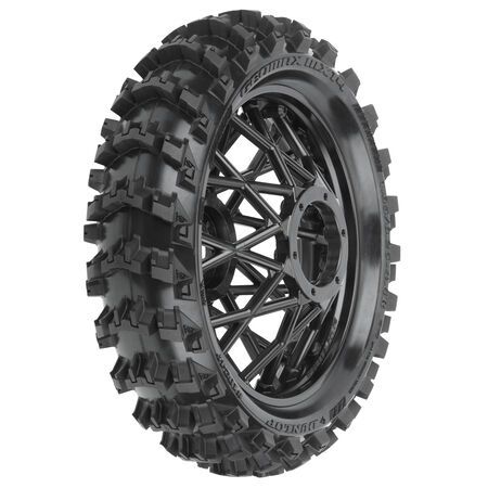 PRO1024710 Prp-Line 1/4 Dunlop Geomax MX14 V2 Bead CR4 Rear Tire MTD Black Bullyspoke: MX