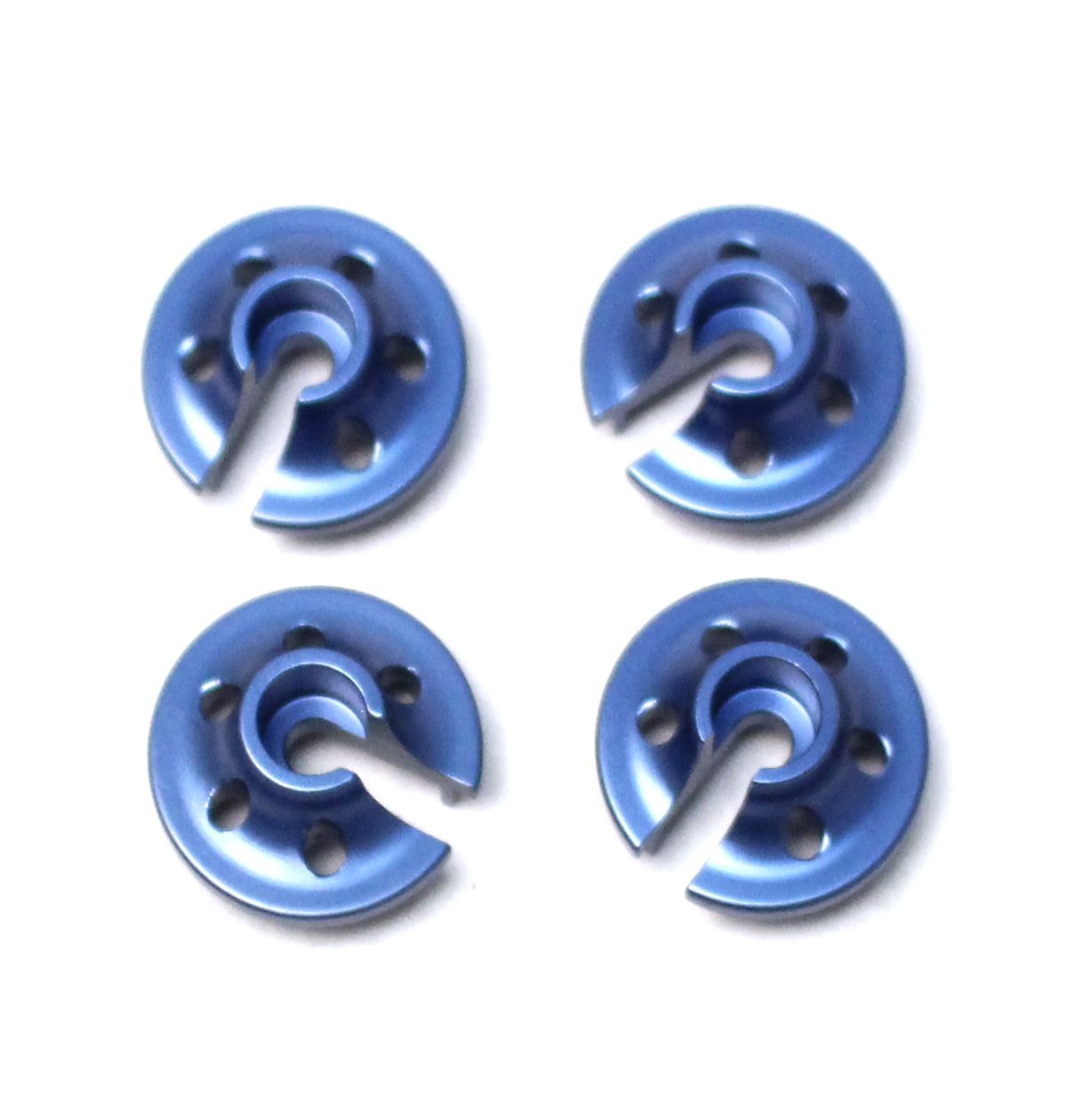 SPTST3768B ST Racing Concepts Traxxas 4Tec 2.0 Aluminum Lower Shock Retainers (4) (Blue)