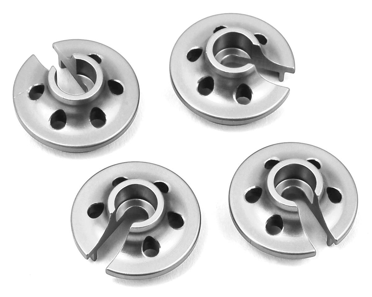 SPTST3768S ST Racing Concepts Traxxas 4Tec 2.0 Aluminum Lower Shock Retainers (4) (Silver)