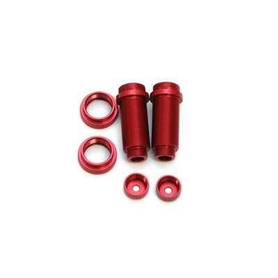 SPTST3765XR ST Racing Concepts Aluminum Threaded Front Shock Body Set (Red) (2) (Slash)