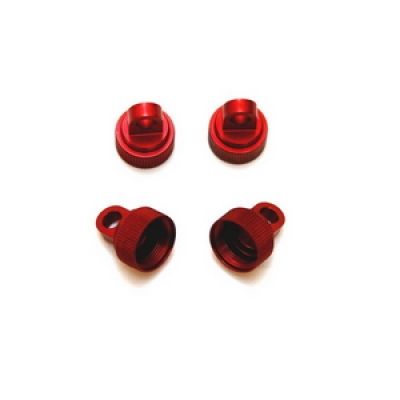 SPTST3767R ST Racing Concepts CNC Machined Aluminum Upper Shock Caps-Traxxas 4pc (Red)