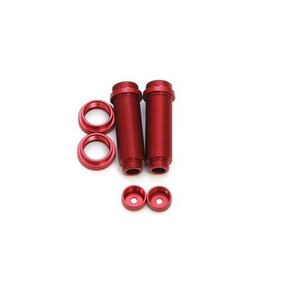 SPTST3766XR ST Racing Concepts Aluminum Threaded Rear Shock Body Set (Red) (2) (Slash)