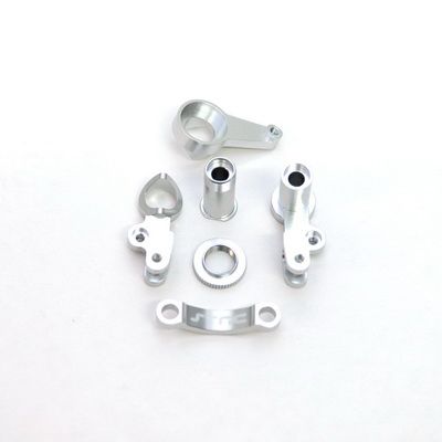 SPTST6845S ST Racing Concepts CNC Machined Aluminum Multi-Piece Steering Bellcrank set (Silver)