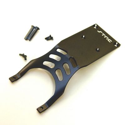 SPTST5837GM ST Racing Concepts CNC Machined Aluminum Front Skid Plate set (w/steering posts) for Traxxas Slash (Gun Metal)