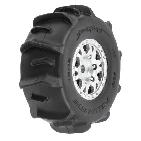 PRO1030910 Pro-line Racing Dumont F/R Tires Mounted 12mm Hex Black Impulse (4) for Arrma Mojave Grom