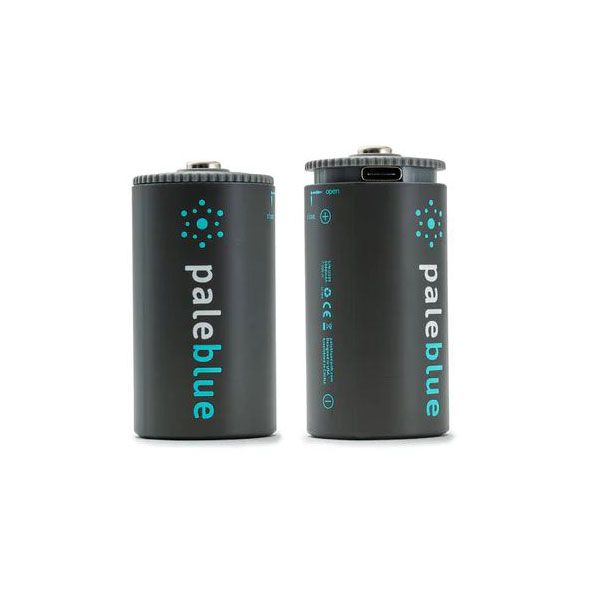 PBLPBDC Pale Blue Lithium Ion Rechargeable D Batteries 2pk