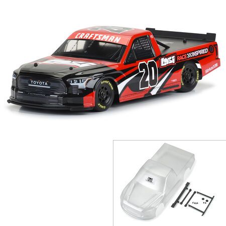 PRO3655-00 Pro-Line Racing Pre-Cut 2024 Toyota Tundra NASCAR Truck Series Clear Body for Losi NASCAR Race Car