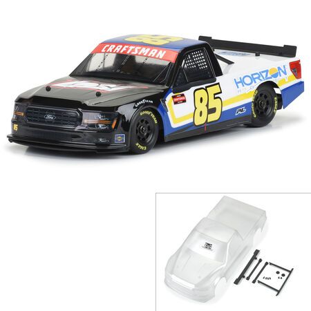 PRO365400 Pro-Line Racing Pre-Cut 2024 Ford F-150 NASCAR Truck Series Clear Body for Losi NASCAR Race Car