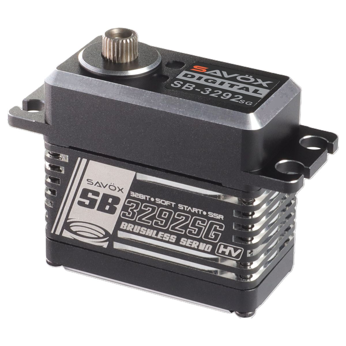 SAVSB3292SG-BE Savox High Torque, High Voltage Brushless Servo, Black, 0.055sec/763.8oz@8.4V