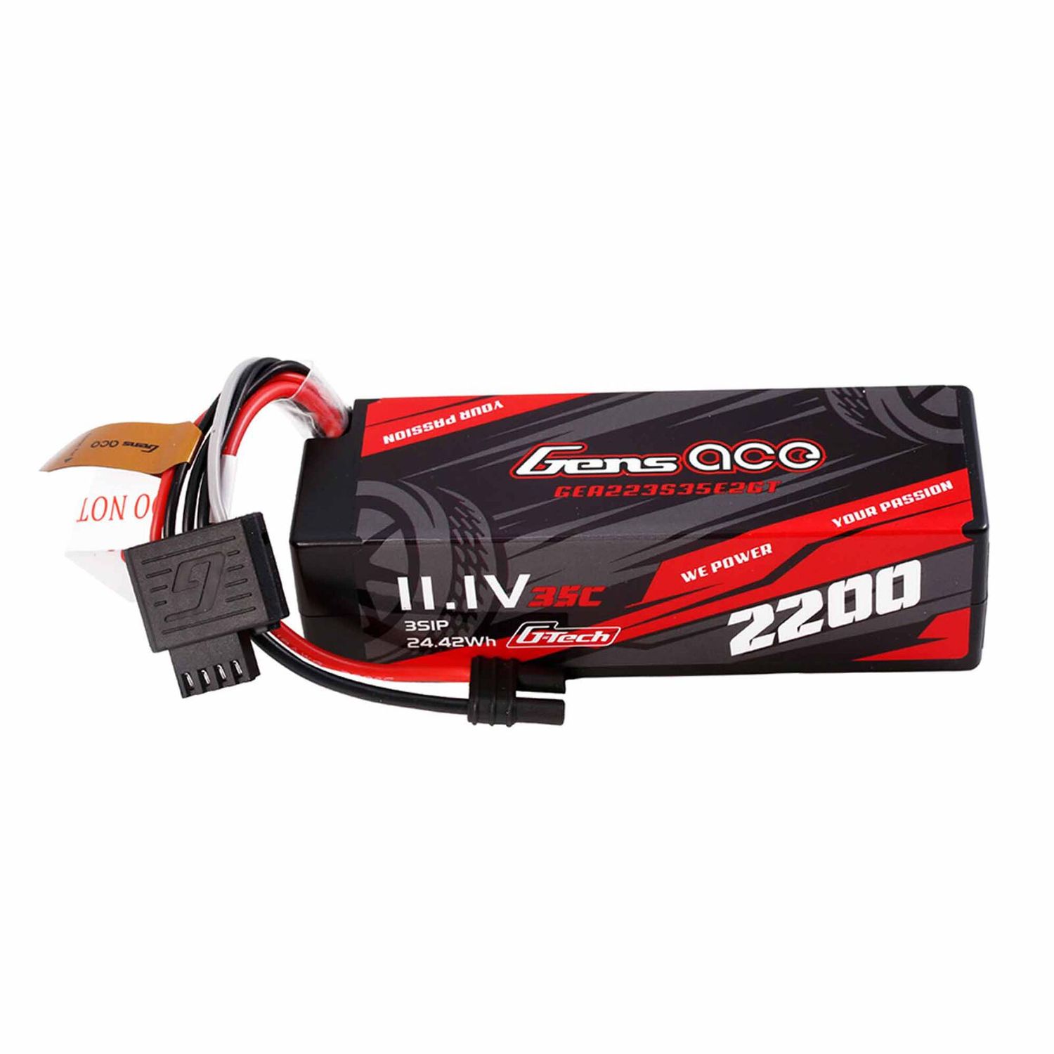 GEA223S35E2GT GensAce 2200mAh 3S 35C 11.1V HardCase G-Tech Lipo Battery Pack with IEC2 Plug for Grom GEA223S35E2GT GensAce 2200mAh 3S 35C 11.1V HardCase G-Tech Lipo Battery Pack with IEC2 Plug for Grom