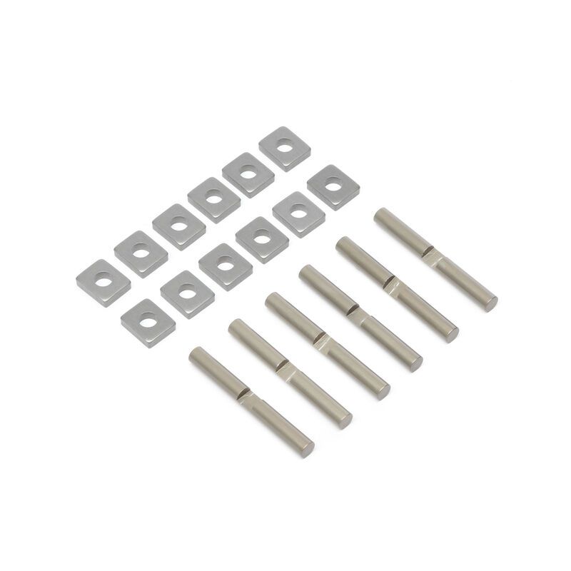 TLR352001 Team Losi Racing Aluminum Cross Pin & Support Block Set: 5B, 5T, MINI