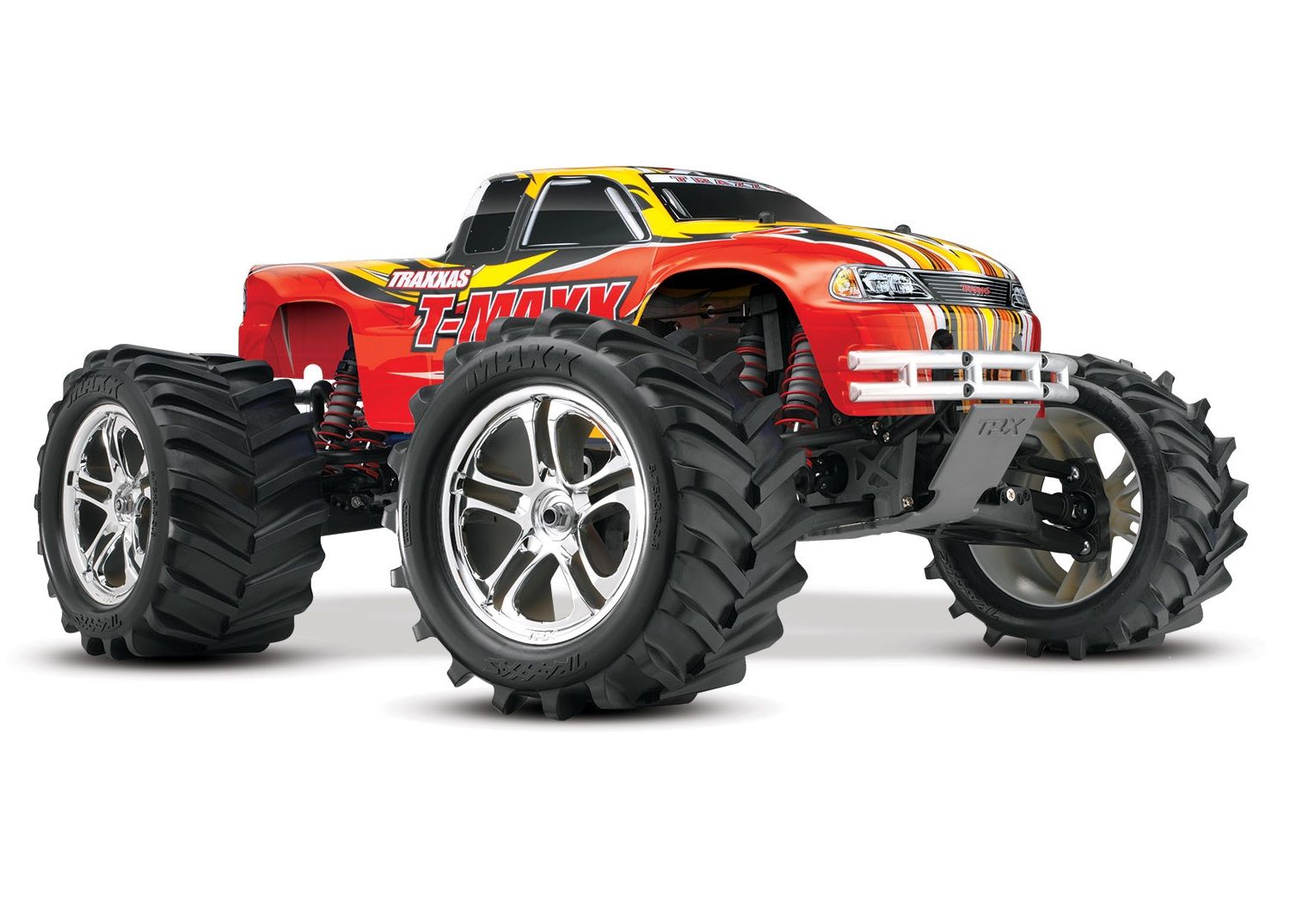 TRA49104-1 Traxxas T-Maxx Classic: 1/10-Scale Nitro-Powered 4WD Maxx Monster Truck with TQ 2.4Ghz Radio System TRA49104-1 Traxxas T-Maxx Classic: 1/10-Scale Nitro-Powered 4WD Maxx Monster Truck with TQ 2.4Ghz Radio System, Color: Red