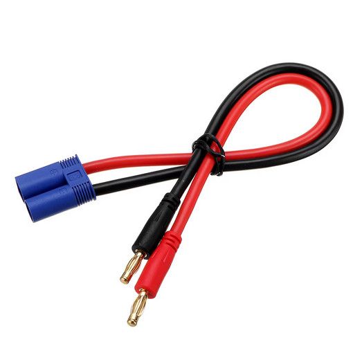 DTC27033 Hobby Details EC5 Charging Lead, 30cm, 12AWG, to 4mm Bullet