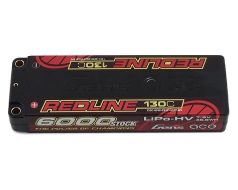 GEA60002S13L5 Gens Ace Redline Series 6000mAh 7.6V 130C 2S2P HardCase HV Lipo Battery w/Charge Lead