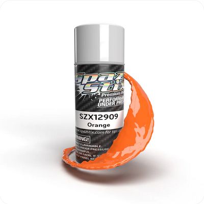 SZX12909 Spaz Stix Solid Orange Aerosol Paint, 3.5oz Can