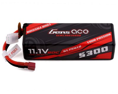 GEA533S60DGT Gens ace 5300mAh 3S 60C 11.1V G-tech HardCase Lipo Battery 15# with Deans Plug