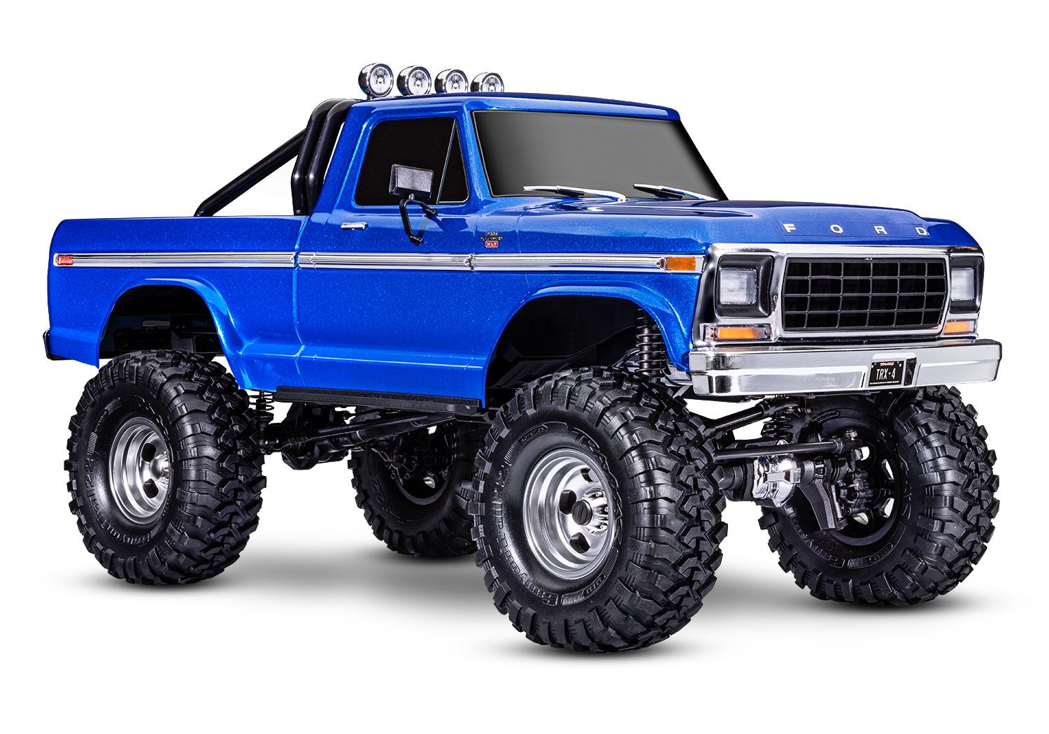 TRA92046-4 Traxxas Scale and Trail crawler with 1979 Ford  F-150 Ranger XLT body and Long Arm Lift Kit: 1/10 scale 4WD electric truck, Color: Blue
