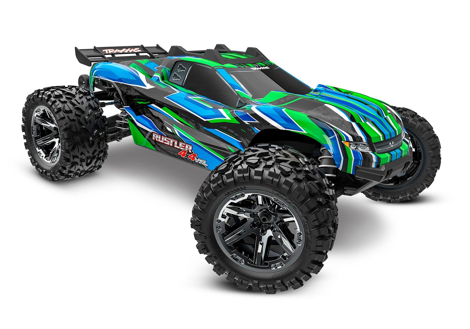 TRA67376-4 Traxxas Rustler 4X4 VXL, Color: Green