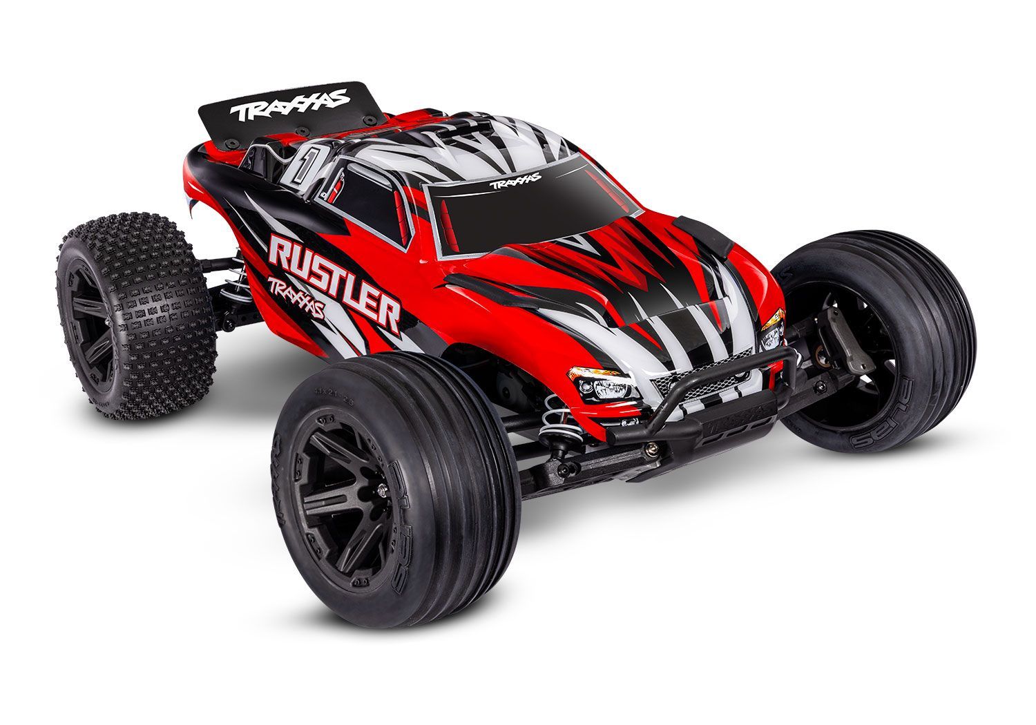 TRA37254-8 Traxxas Rustler 2WD HD w/USB-C TRA37254-8 Traxxas Rustler 2WD HD w/USB-C, Color: RedX