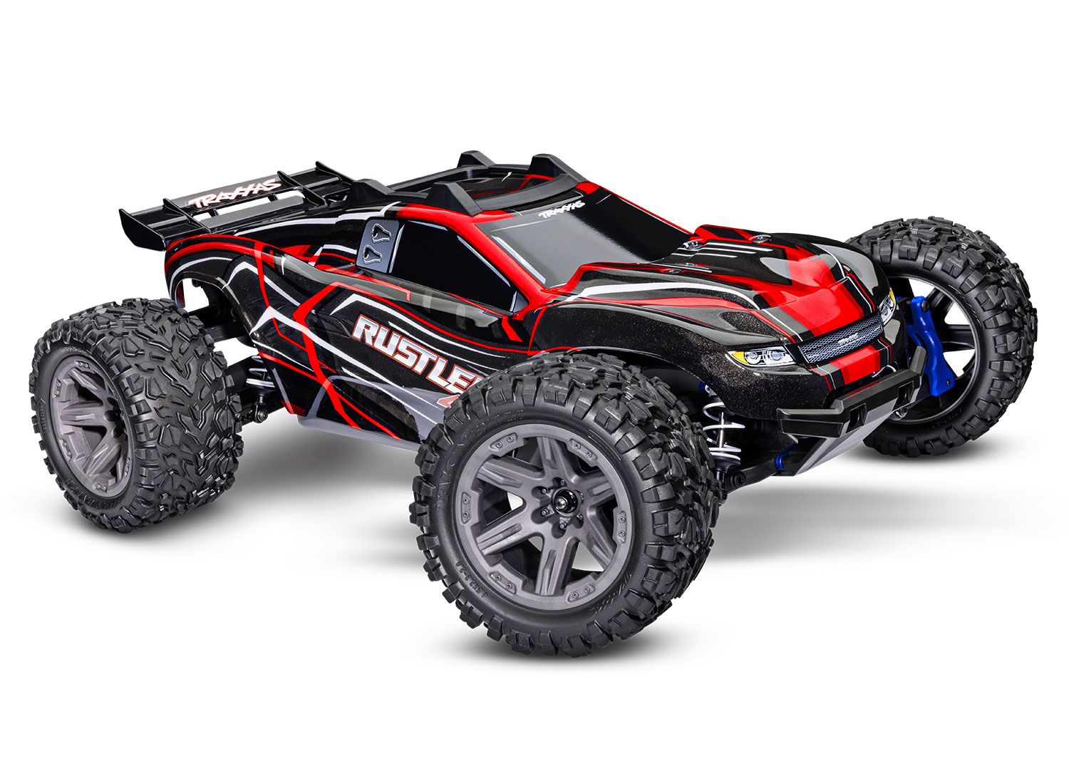 TRA67164-4 Traxxas Rustler 4X4 BL-2S: 1/10 Scale 4WD Stadium Truck TRA67164-4 Traxxas Rustler 4X4 BL-2S: 1/10 Scale 4WD Stadium Truck, Color: Red