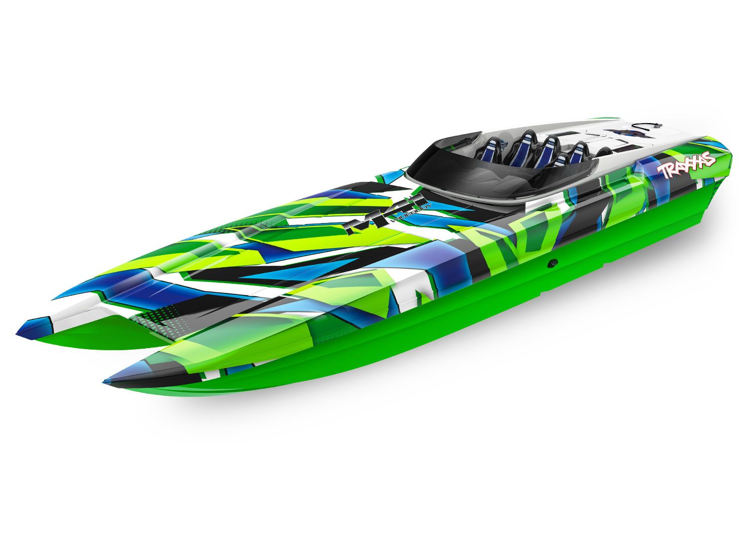 TRA57046-4 Traxxas DCB M41 Widebody: Brushless 40' Race Boat with TQi Traxxas Link Enabled 2.4Ghz Radio System & Traxxas Stability Management (TSM), Color: GreenR
