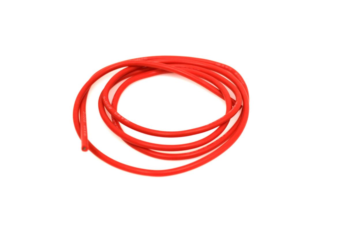 RCE1219 Racers Edge 16 Gauge Silicone Wire, 3' Red