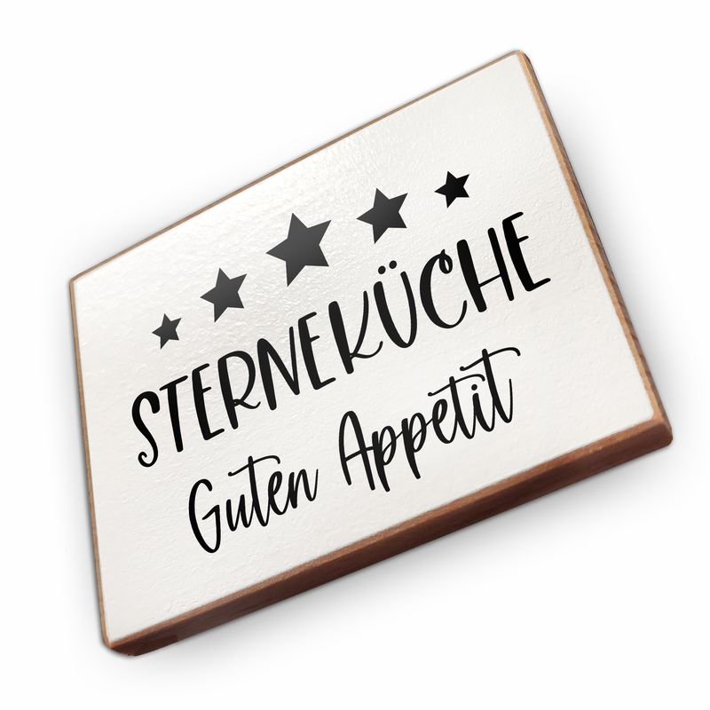 Kühlschrankmagnet aus Buchenholz - Sternekueche