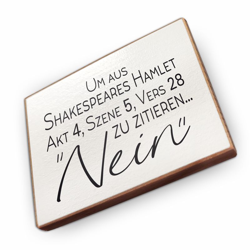 Kühlschrankmagnet aus Buchenholz - Um aus shakespeare