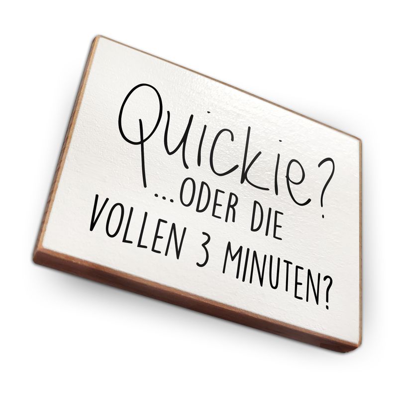 Kühlschrankmagnet aus Buchenholz - Quickie