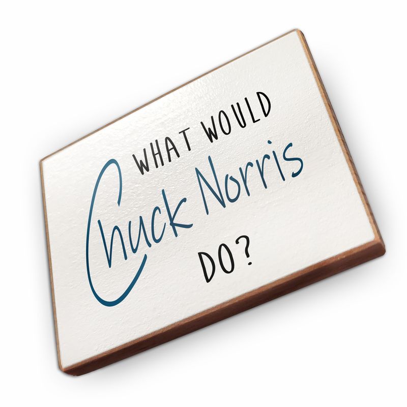 Kühlschrankmagnet aus Buchenholz - What would chuck norris do