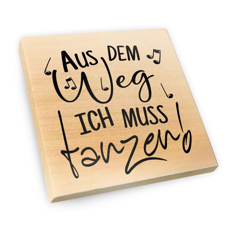Magnet aus Ahornholz | Man muss das Leben tanzen