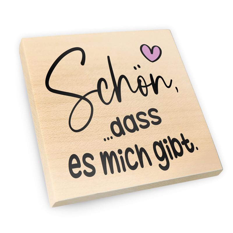 Magnet aus Ahornholz | Schön dass es mich gibt