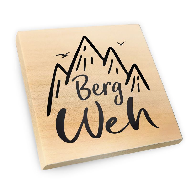 Kühlschrankmagnet aus Ahornholz | Bergweh