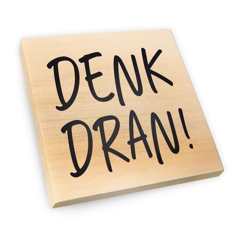 Kühlschrankmagnet aus Ahornholz | Denk dran