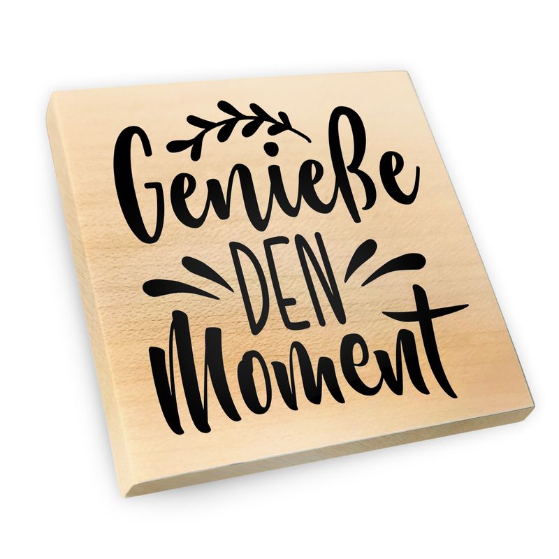 Kühlschrankmagnet aus Ahornholz | Geniesse den Moment