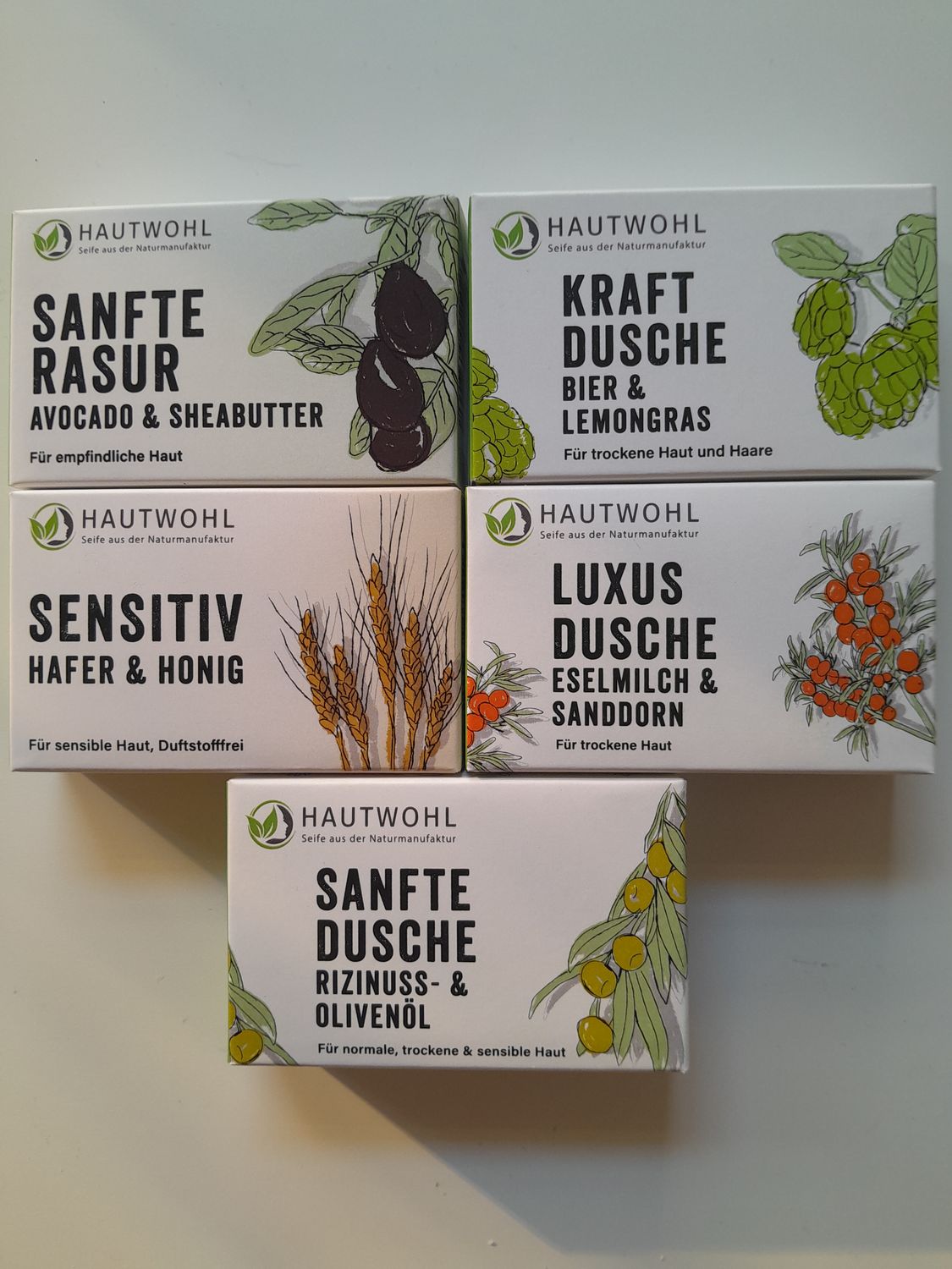 Sanfte Seifen und Duschseifen