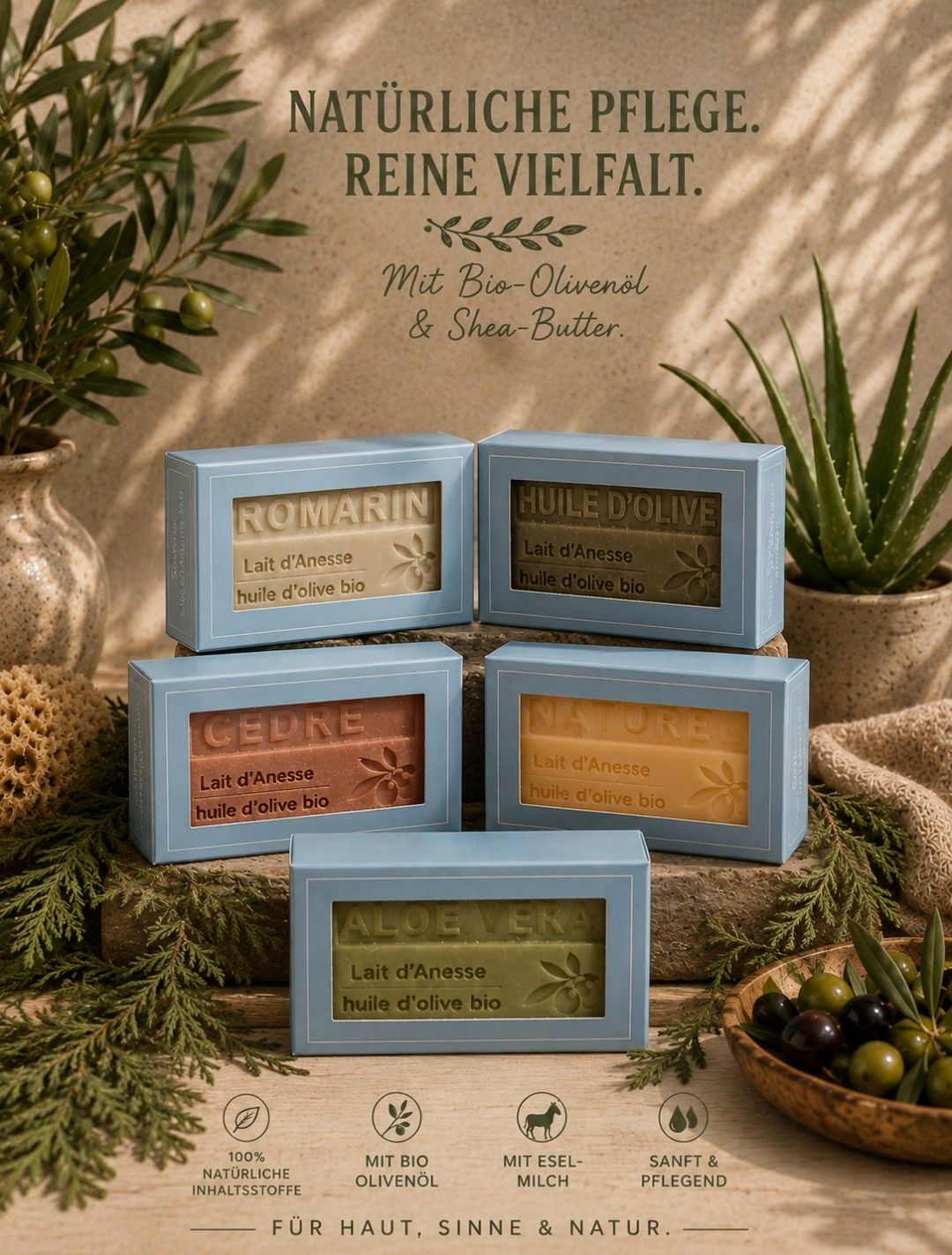 Savon de Marseilles Seife mit Eselsmilch Savon de Marseilles Seife mit Eselsmilch