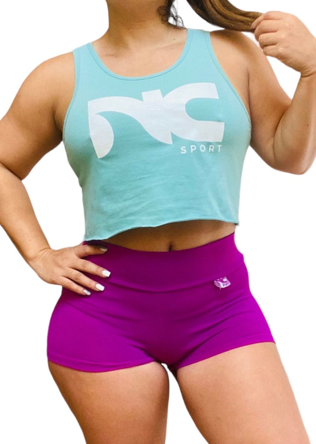 Crop Top Menta sin mangas