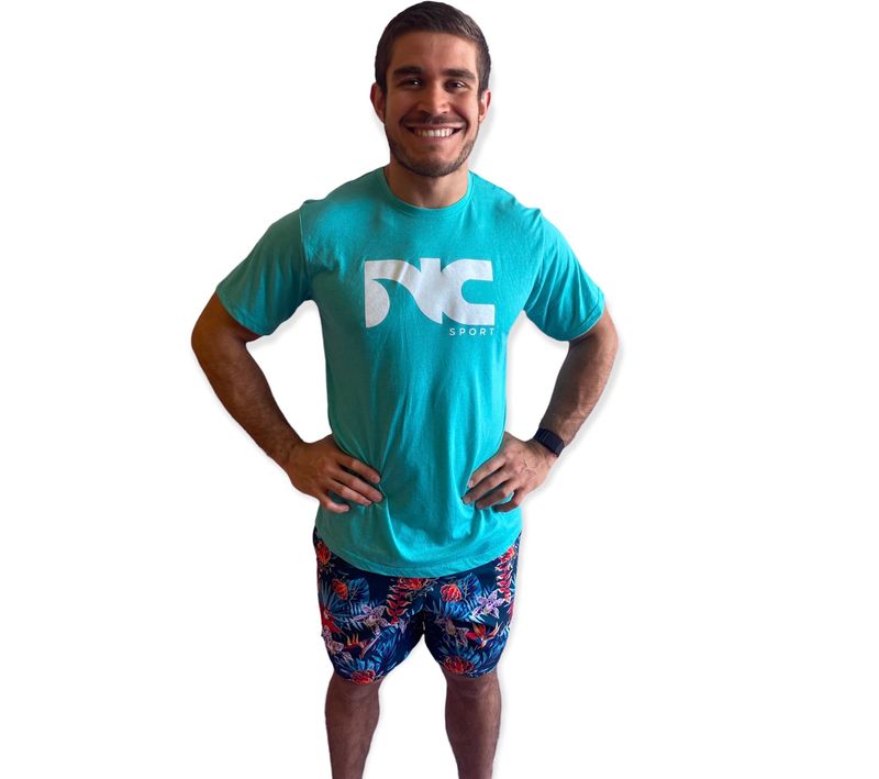 Camiseta Turqueza Mangas