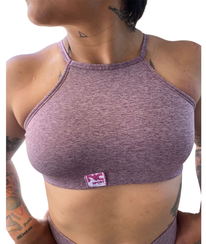 Top Cristal Morado Jaspeado