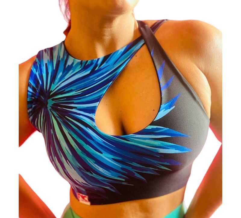 Top Valeria negro y Menta
