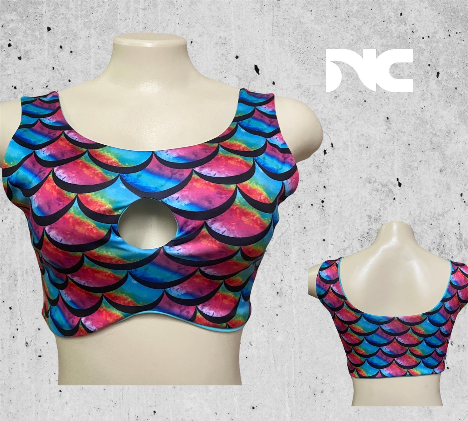 Top Amanda Reversible de Sirena con Menta