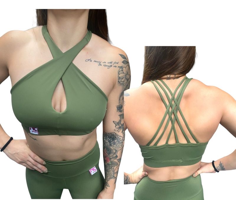 Top Afrodita Verde Musgo