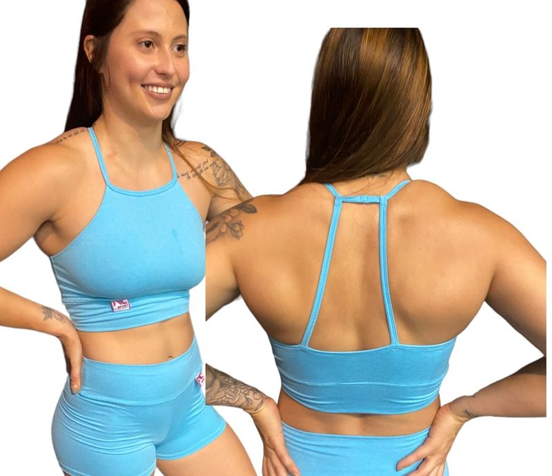 Pame Top Celeste Jaspeado