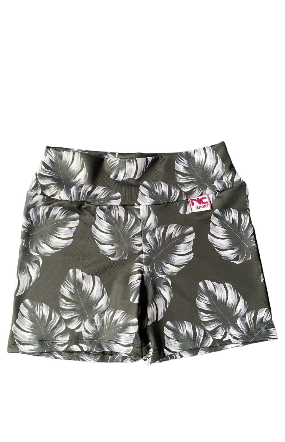 Short Hojas Negras y Blancas