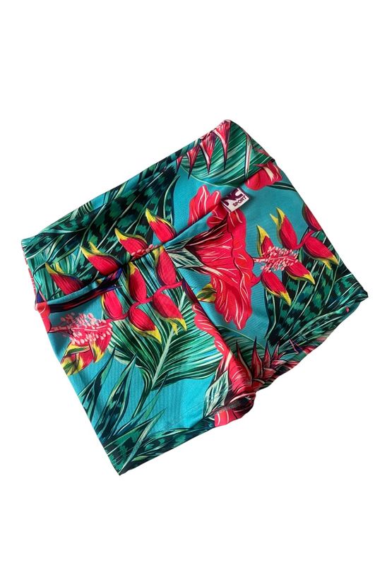 Short Turquesa Ave Paraiso