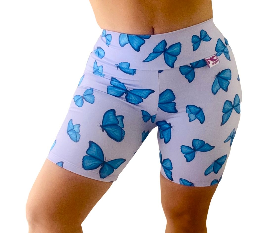 Biker Short Lila con Mariposas