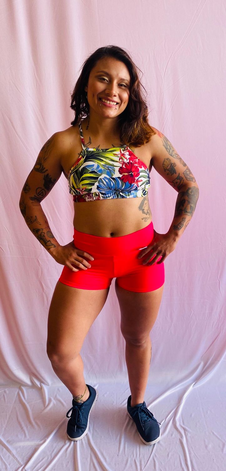 Short Coral Neon